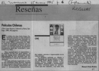 Películas chilenas  [artículo] Manuel Peña Muñoz.