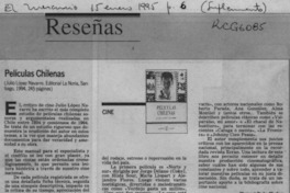 Películas chilenas  [artículo] Manuel Peña Muñoz.