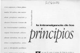 La intransigencia de los principios  [artículo] María Angélica de Luigi.