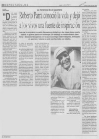 Roberto Parra conoció la vida y dejó a los vivos una fuente de inspiración