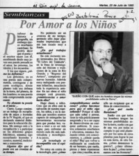 Por amor a los niños  [artículo].