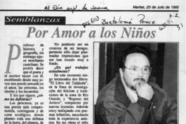 Por amor a los niños  [artículo].