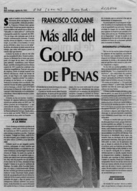 Más allá del Golfo de Penas  [artículo] Hernán Soto.