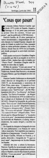 Cosas que pasan  [artículo].