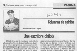 Una escritora chilota  [artículo] Marino Muñoz Lagos.