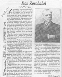 Don Zorobabel  [artículo] Adolfo Simpson T.