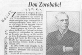 Don Zorobabel  [artículo] Adolfo Simpson T.