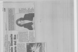 Importante premio literario recibirá Ana María del Río