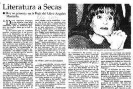 Literatura a secas  [artículo].