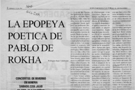 La epopeya poética de Pablo de Rokha  [artículo] Wellington Rojas Valdebenito.