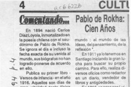 Pablo de Rokha, cien años  [artículo].