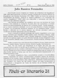 Julio Ramírez Fernández  [artículo].