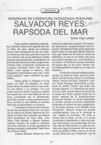 Salvador Reyes, rapsoda del mar  [artículo] Carlos Vega Letelier.