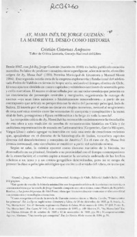 Ay mama Inés, de Jorge Guzmán, la madre y el deseo como historia