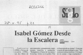 Isabel Gómez desde la escalera  [artículo] Ariel Fernández.