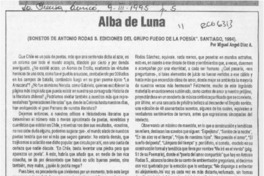 Alba de luna  [artículo] Miguel Angel Díaz A.