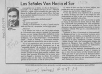 Las señales van hacia el sur  [artículo] Antonio Rojas Gómez.