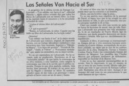 Las señales van hacia el sur  [artículo] Antonio Rojas Gómez.