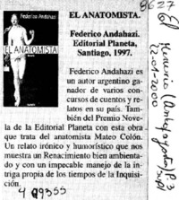 El Anatomista  [artículo]