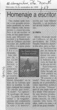 Homenaje a escritor  [artículo]