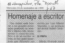 Homenaje a escritor  [artículo]