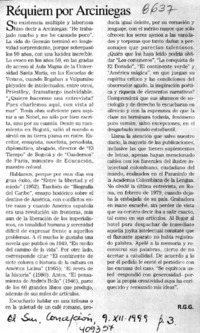 Réquiem por Arciniegas  [artículo] R.G.G.