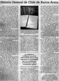 Historia General de Chile de Barros Arana