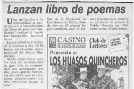Lanzan libro de poemas  [artículo]
