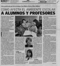 Cómo afecta el ambiente escolar a alumnos y profesores