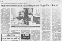 Francachela ensancha sus ya largas alas de gestión cultural  [artículo]