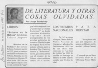 De literatura y otras cosas olvidadas  [artículo] Jorge Sandoval