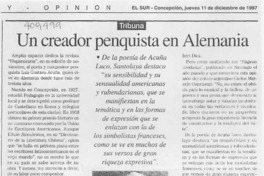 Un creador penquista en Alemania  [artículo] Sergio Ramón Fuentealba