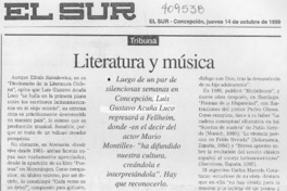 Literatura y música  [artículo] Sergio Ramón Fuentealba