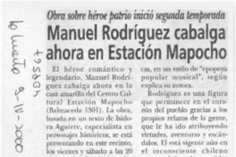 Manuel Rodríguez cabalga ahora en Estación Mapocho  [artículo]