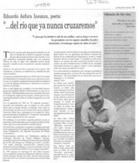 "-- del río que ya nunca cruzaremos"