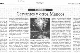 Cervantes y otros mancos  [artículo] Filebo