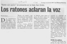 Los ratones aclaran la voz  [artículo] Marietta Santi