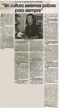 "Sin cultura seremos pobres para siempre"