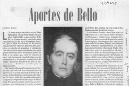 Aportes de Bello  [artículo] Iván Jaksic