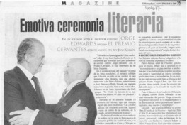 Emotiva ceremonia literaria  [artículo]