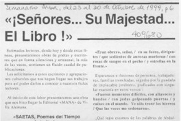 "Señores -- su majestad -- el libro!"  [artículo]