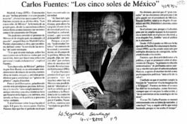 Carlos Fuentes, "Los cinco soles de México"  [artículo]