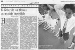 El señor de las moscas, un montaje imperdible  [artículo] Leopoldo Pulgar I.