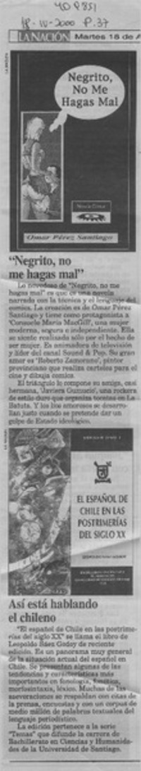 "Negrito, no me hagas mal"  [artículo]