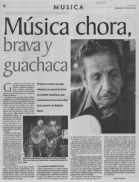 Música chora, brava y guachaca