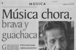 Música chora, brava y guachaca
