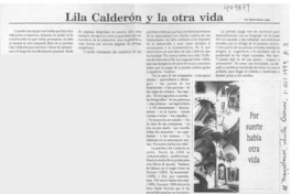 Lila Calderón y la otra vida  [artículo] Marino Muñoz Lagos