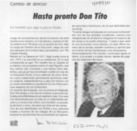 Hasta pronto Don tito  [artículo]