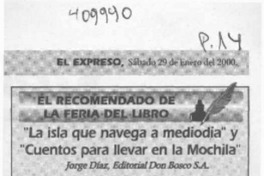 "La isla que navega a mediodía" y "Cuentos para llevar en la mochila"  [artículo] Gabriel Castro Rodríguez