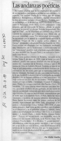 Las andanzas poéticas